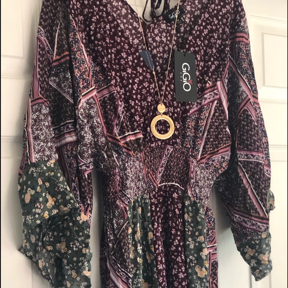 🌷SOLD🌷Gorgeous BOHO dress, 3” wide elasticized empire waist. - Picture 3 of 6